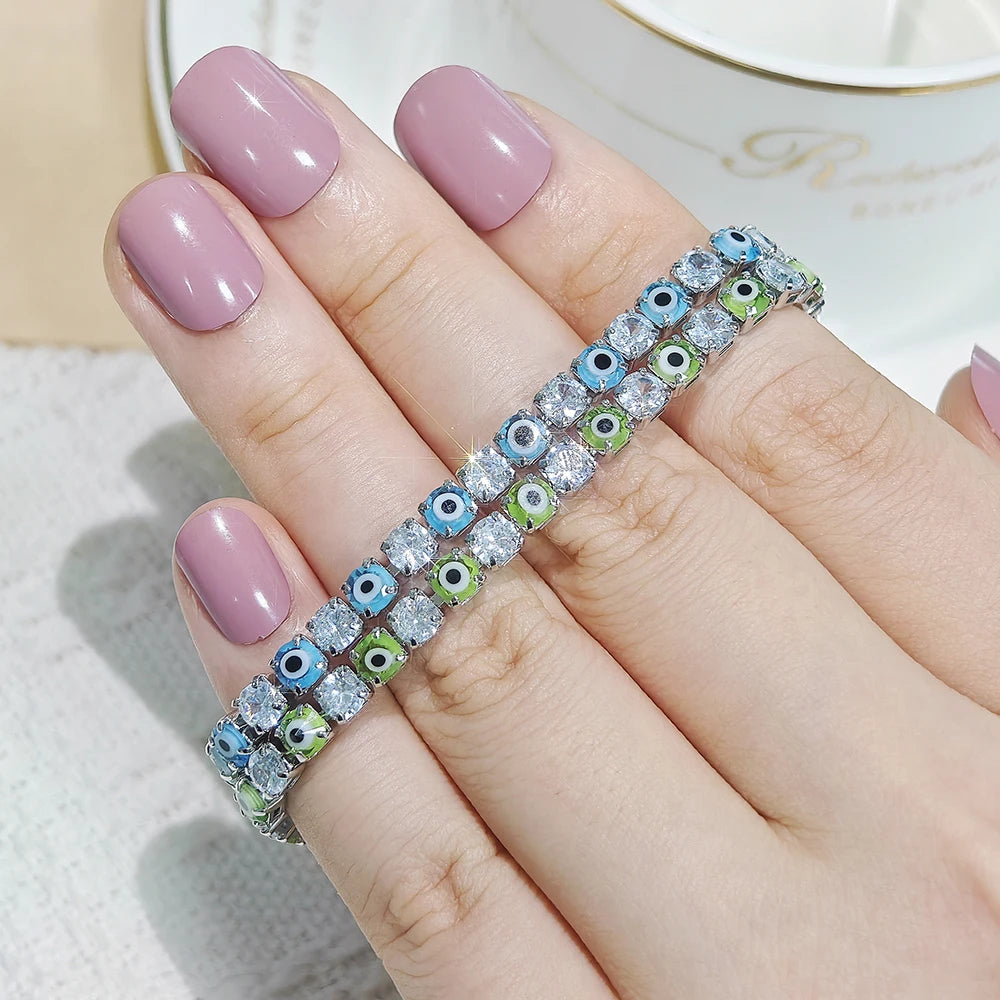 EvilEyeGlam™ – Green & Blue Protective Bracelet - Balli Outlet