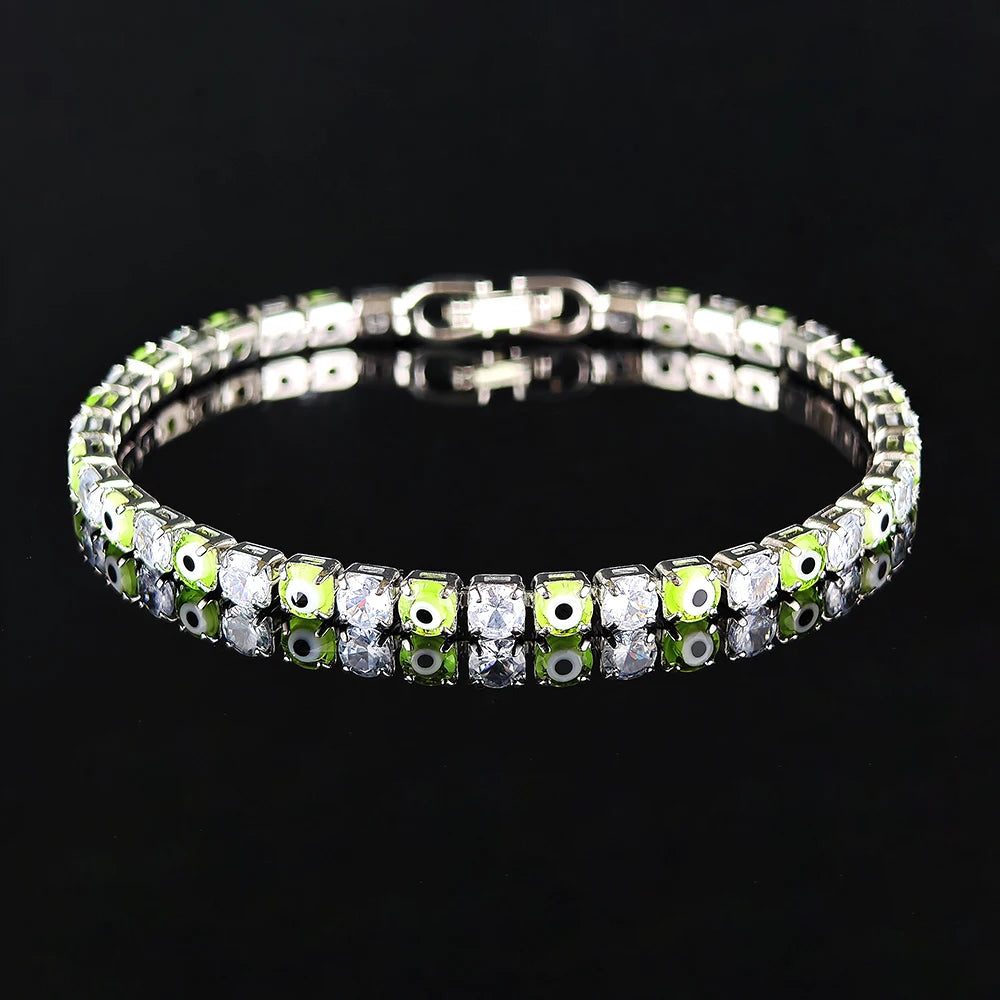 EvilEyeGlam™ – Green & Blue Protective Bracelet - Balli Outlet