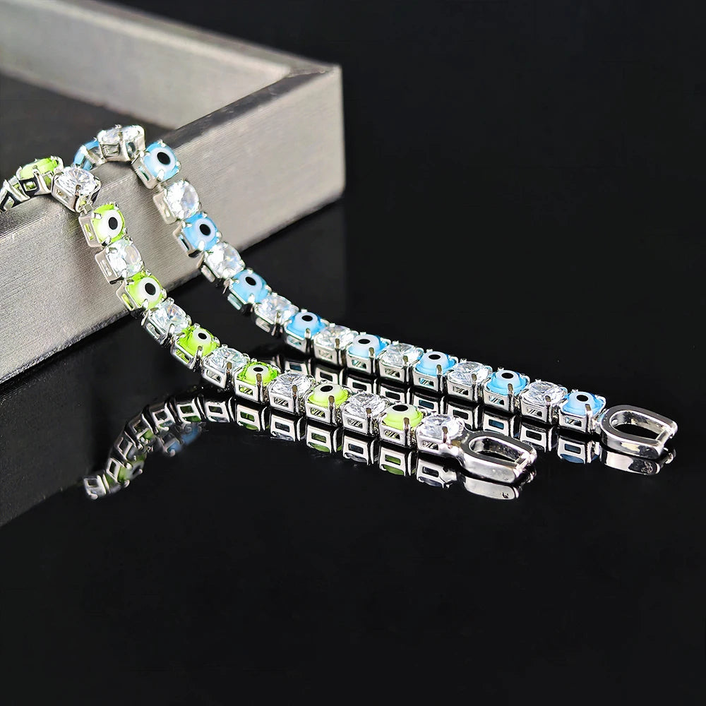 EvilEyeGlam™ – Green & Blue Protective Bracelet - Balli Outlet