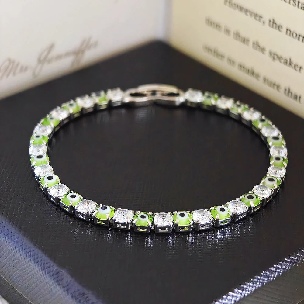 EvilEyeGlam™ – Green & Blue Protective Bracelet - Balli Outlet