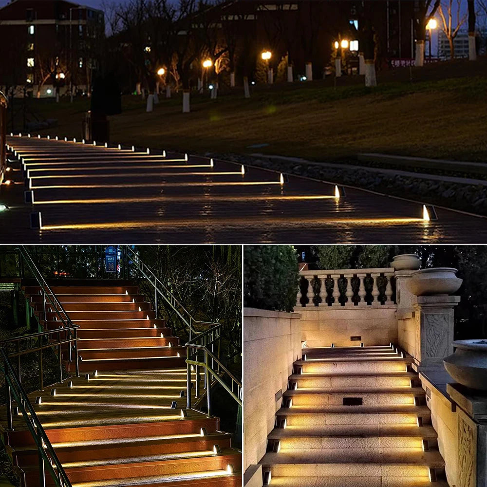 GlowPath™ Solar Step Lights – Warm & Colourful Illumination - Balli Outlet