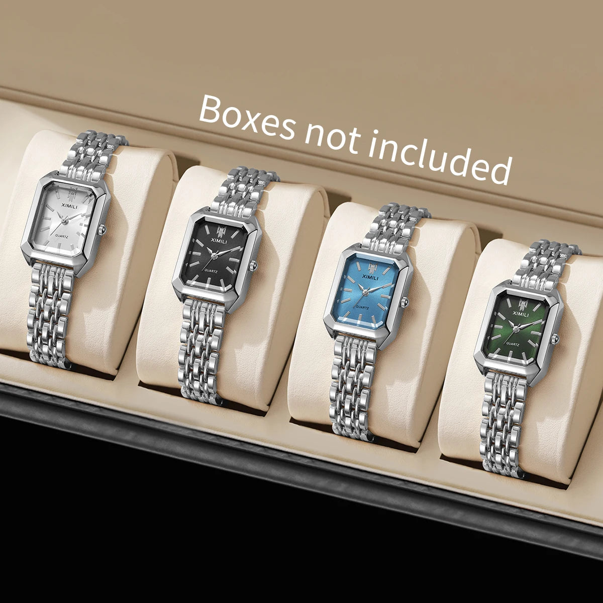Twice as Nice™: Buy 1 Get 2 Luxury Women’s Rectangle Quartz Watche