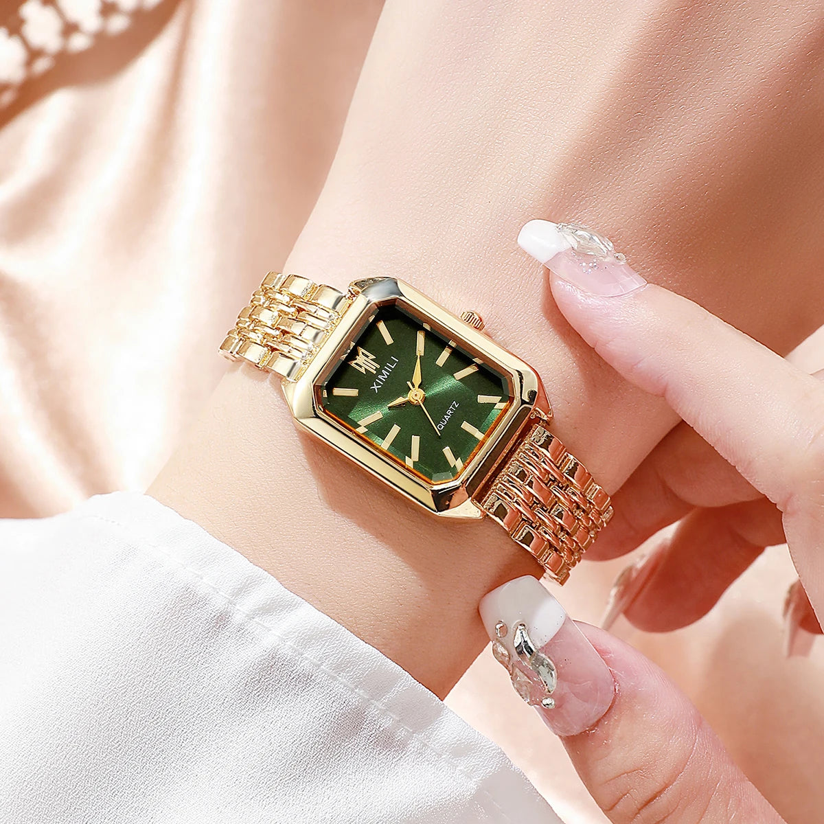 Twice as Nice™: Buy 1 Get 2 Luxury Women’s Rectangle Quartz Watche