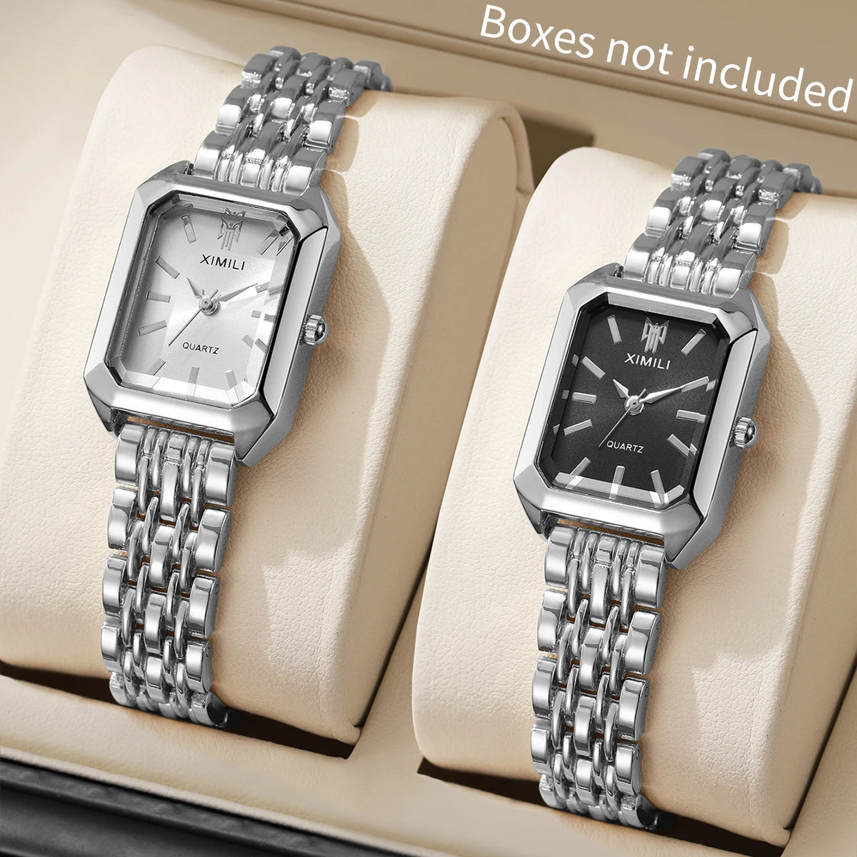 Twice as Nice™: Buy 1 Get 2 Luxury Women’s Rectangle Quartz Watche