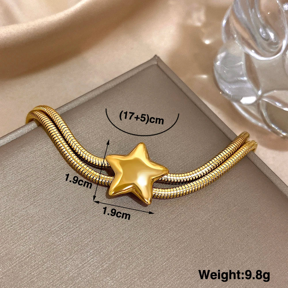 🌟 StarGlow™ – Double Layer Stainless Steel Bracelet