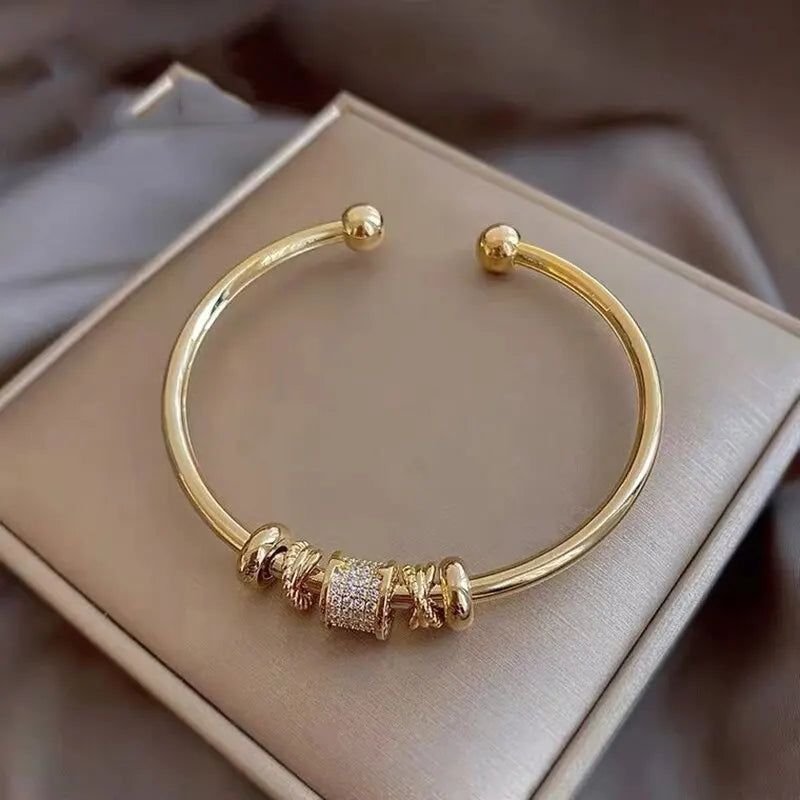 💖 GlitterGem™ – Gold & Rhodium-Plated Bracelet