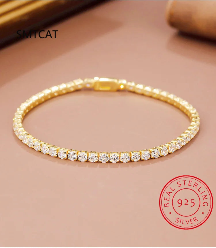 💖 PureCharm™ – Silver Zirconia Bracelet