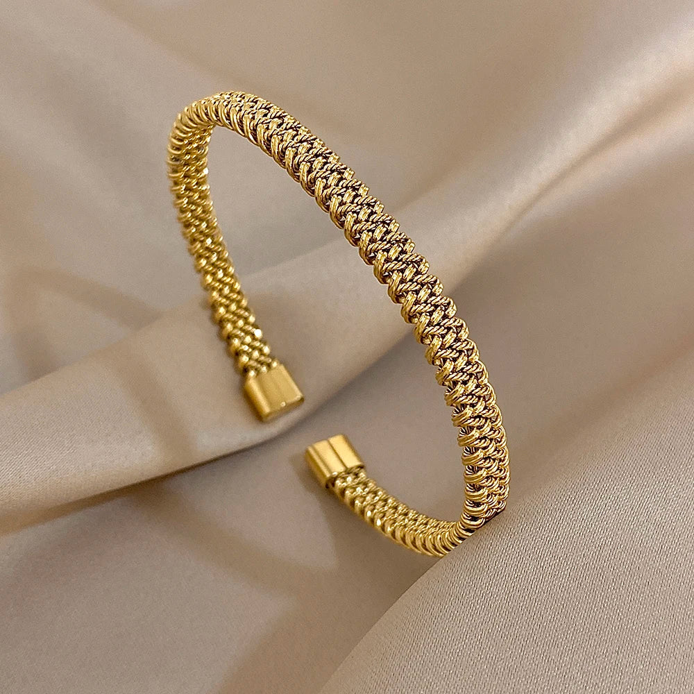 💖 GoldenVibe™ – Vintage Stainless Steel Bracelet - Balli Outlet