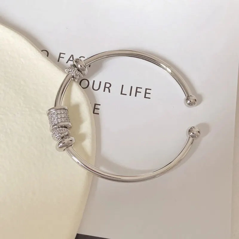 💖 GlitterGem™ – Gold & Rhodium-Plated Bracelet