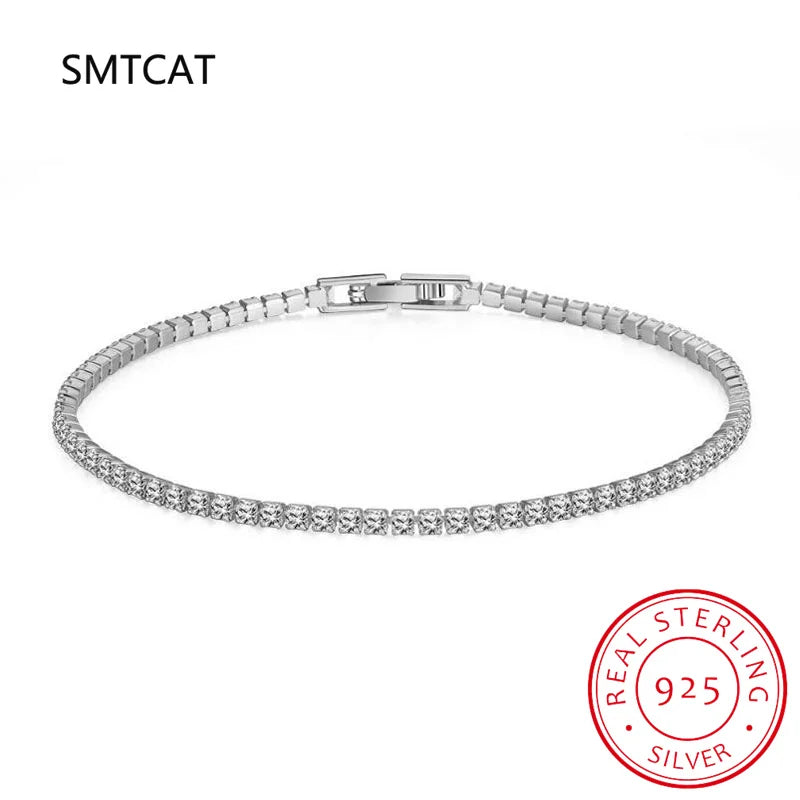 💖 PureCharm™ – Silver Zirconia Bracelet