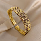 💖 GoldenVibe™ – Vintage Stainless Steel Bracelet
