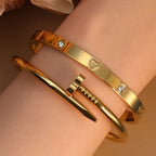 HeartLuxe™ - Stainless Steel Heart Zirconia Bracelet