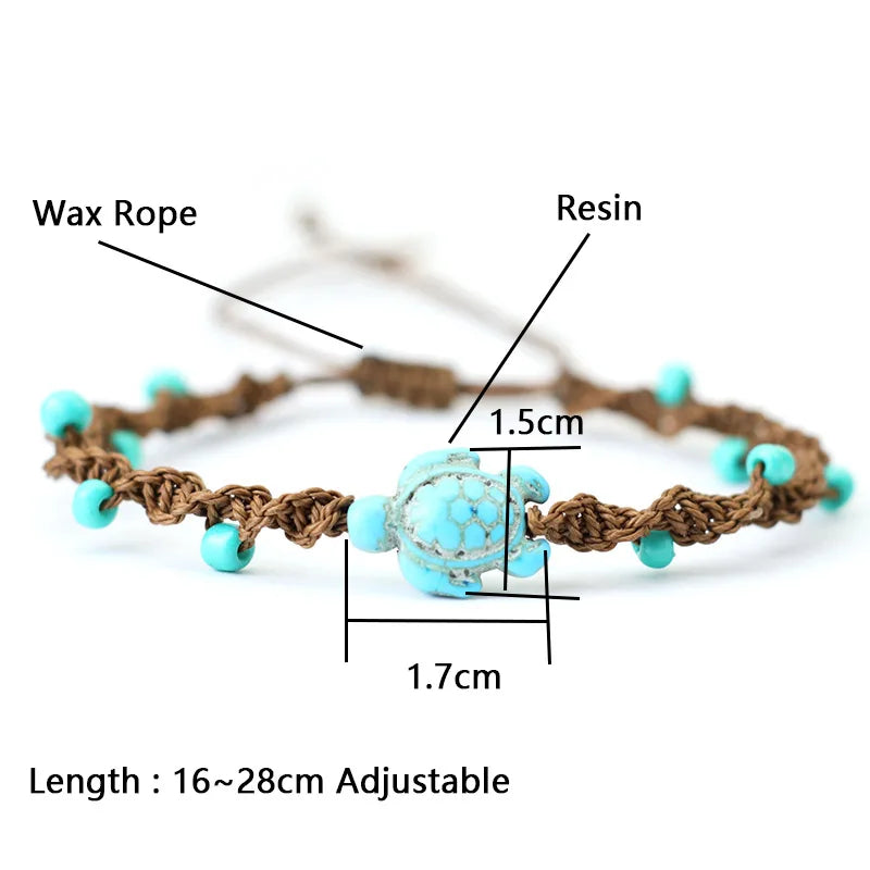 💖 TurtleWave™ – Adjustable Unisex Cord Bracelet