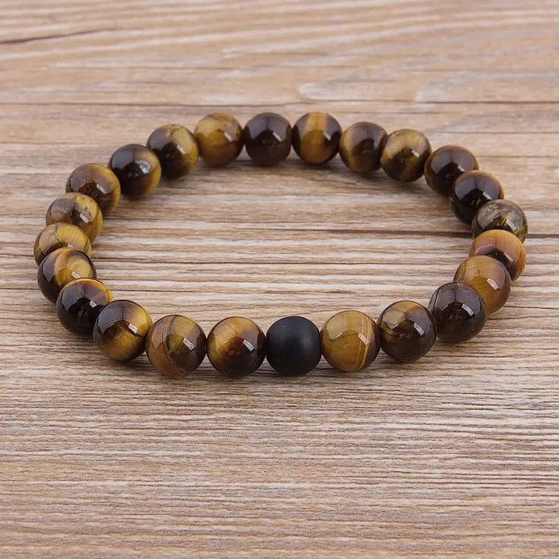 MysticTide™ – Handmade Tiger Eye and Blue Lava Bracelet - Balli Outlet