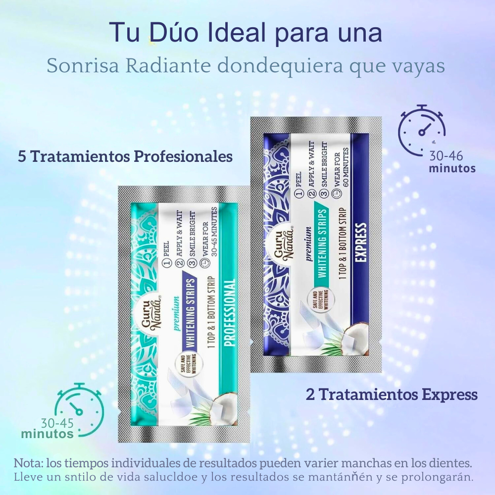 Guru Nanda Tiras Blanqueadoras para los Dientes