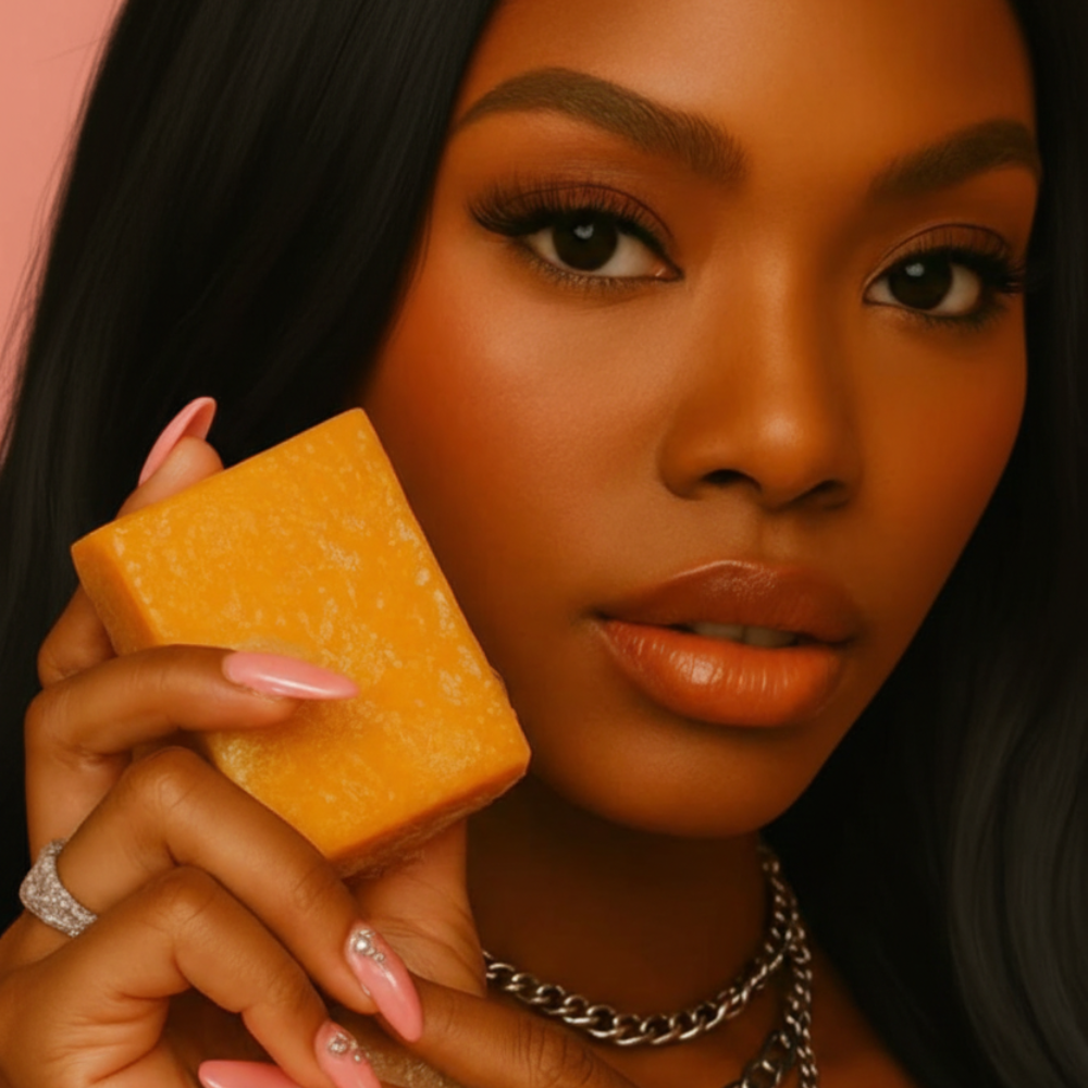 Jabón iluminador de cúrcuma limón y ácido kójico