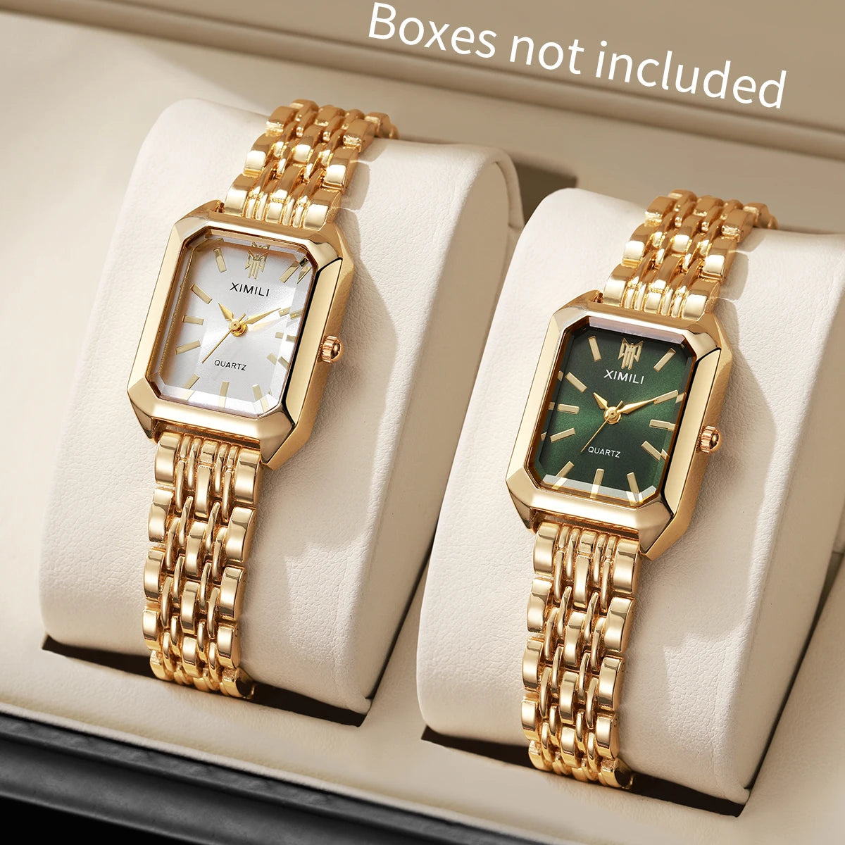 Twice as Nice™: Buy 1 Get 2 Luxury Women’s Rectangle Quartz Watche