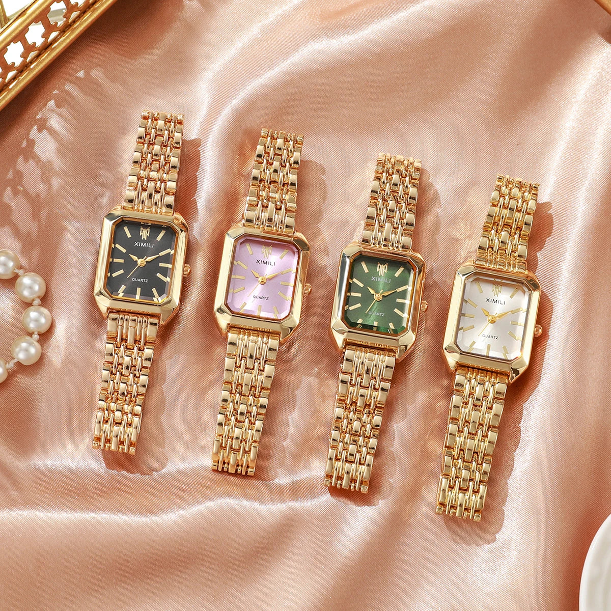 Twice as Nice™: Buy 1 Get 2 Luxury Women’s Rectangle Quartz Watche