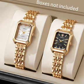 Twice as Nice™: Buy 1 Get 2 Luxury Women’s Rectangle Quartz Watche